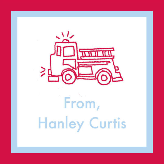 Firetruck Gift Stickers